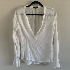 White linen top